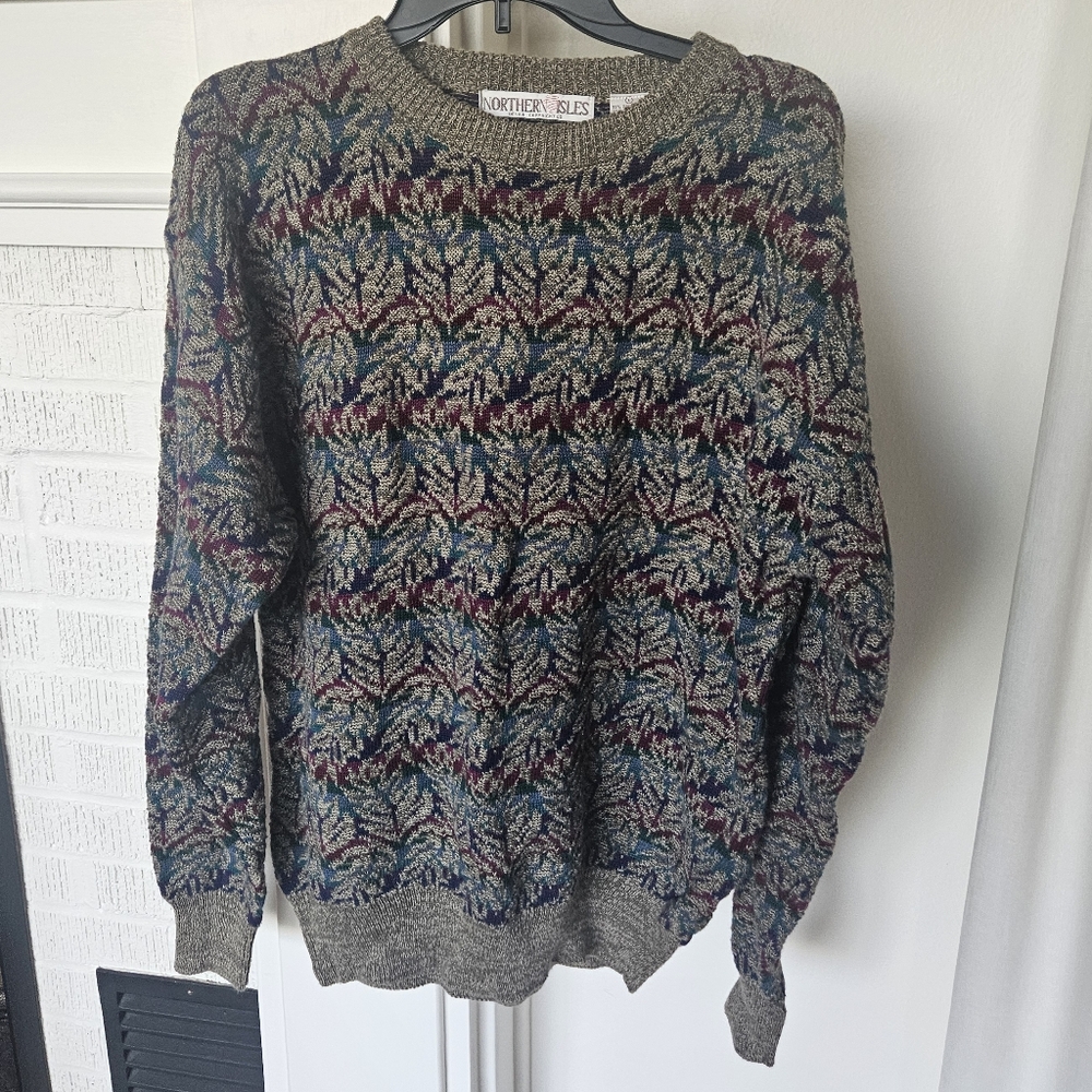 Vintage Northern Isles Desert Palm Pullover Sweater Style 500042 Mens Size Large
